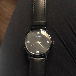 COPY - Guess black diamond stud leather band